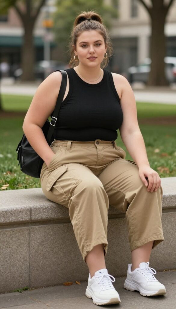 5. Cargo Skirt with a Fitted Tank
