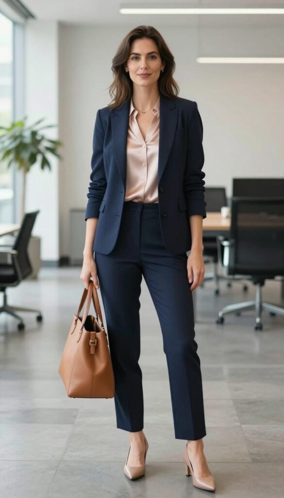 1. The Navy Suit with a Twist