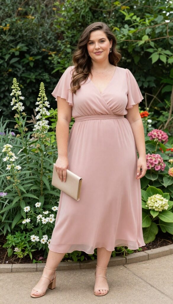 14. Empire Waist Gown with Flowing Fabric