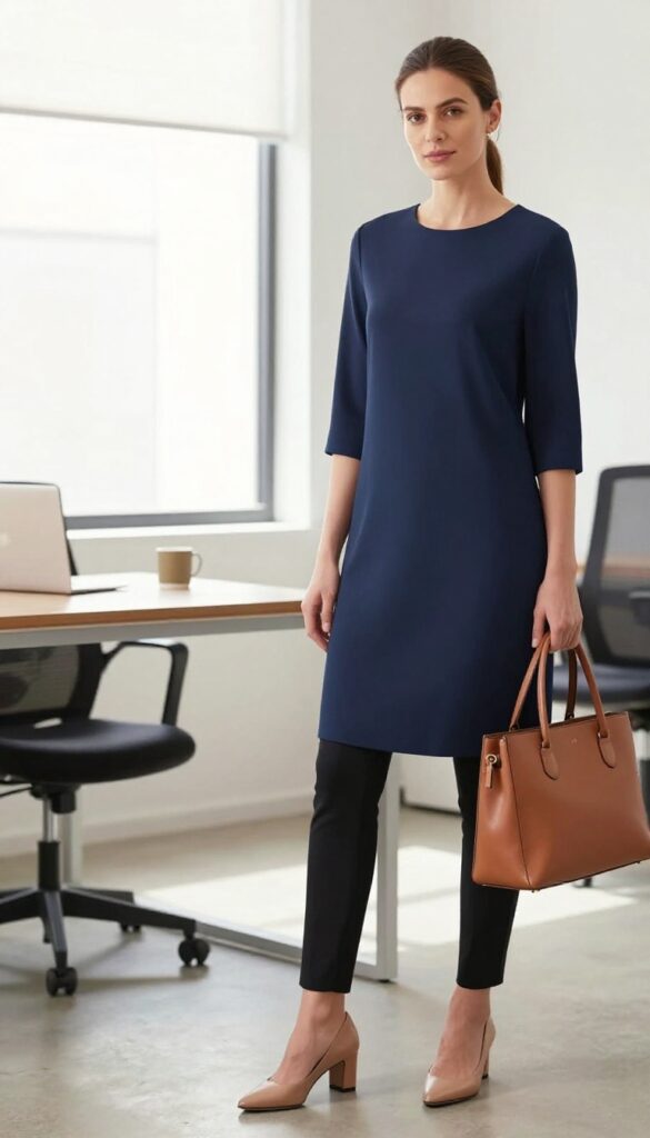 13. The Tunic Dress with Trousers