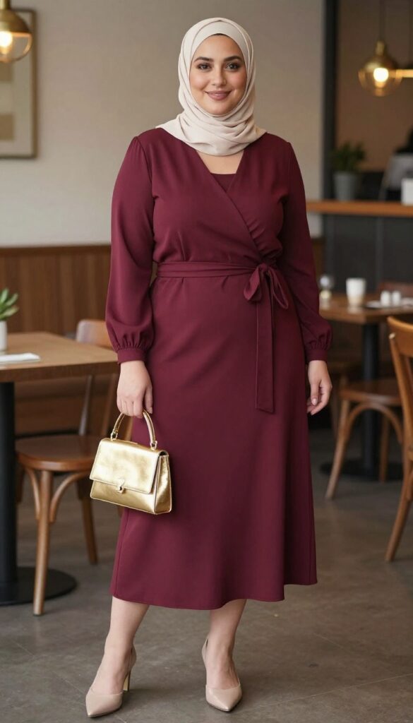 11. Wrap Dress with a Camisole Layer