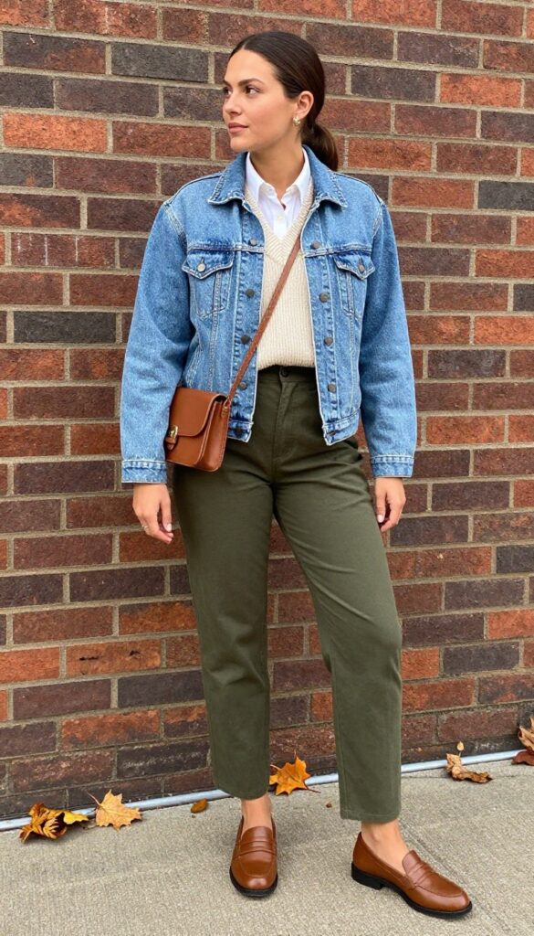 12. Jean Jacket + Sweater Vest + Trousers