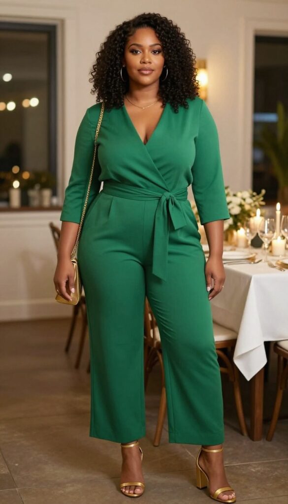 2. Wide-Leg Jumpsuit with Belted Waist