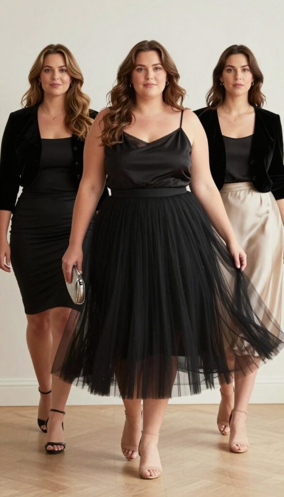 5. Tulle Skirt with a Silk Camisole