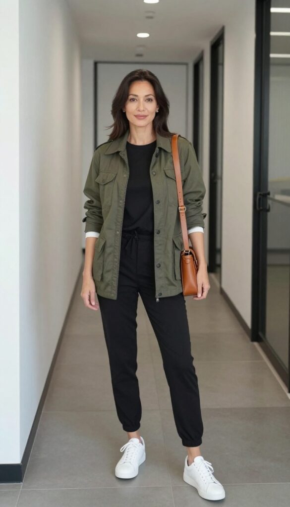 10. Layered Tees with a Utility Jacket and Joggers