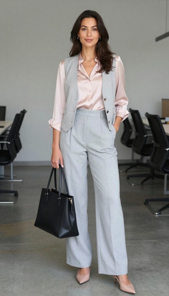 9. Vest and Matching Blazer Set with Pants