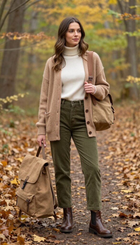 6. Corduroy Pants and a Turtleneck