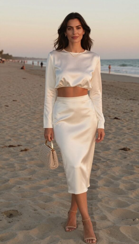 6. Two-Piece Set: Crop Top and High-Waist Skirt
