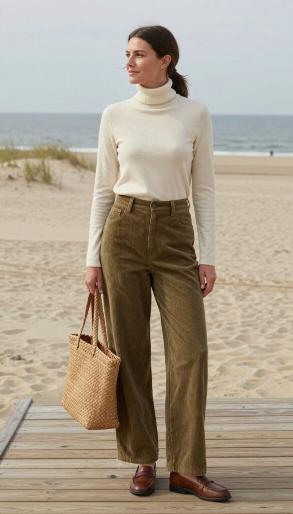 3. Corduroy Pants and a Turtleneck