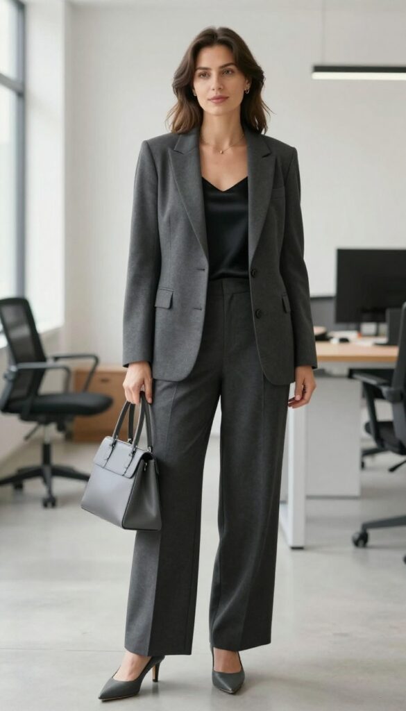 13. Blazer with a Monochrome Outfit