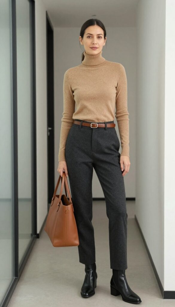 5. Turtleneck and Trousers