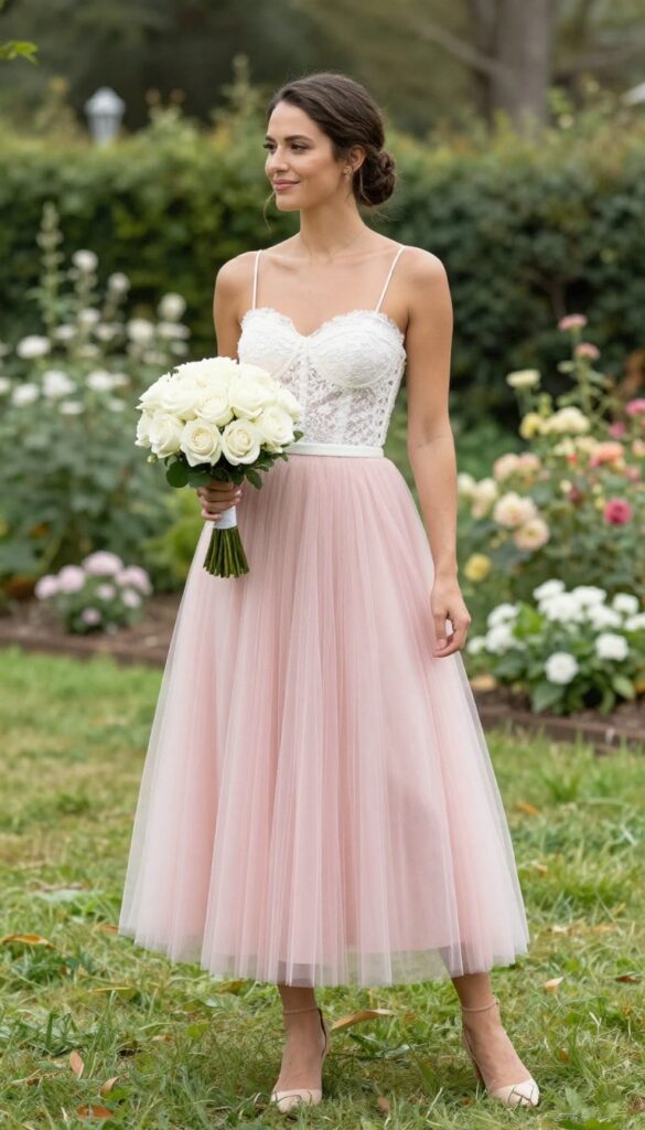 3. Tulle Skirt with a Fitted Bodice