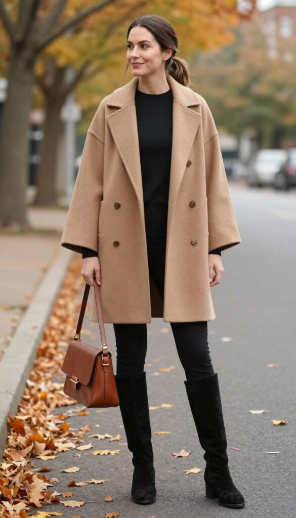8. Cape or Poncho + Leggings + Knee-High Boots