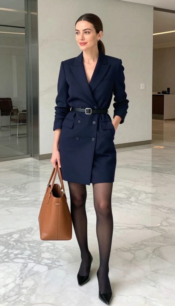 7. Blazer Dress with Belt