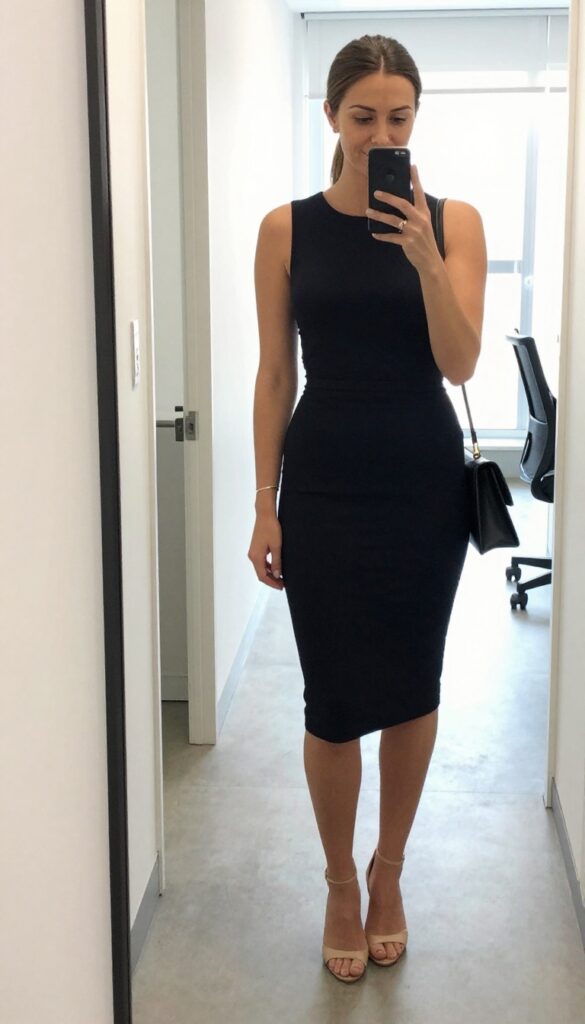 8. The Bodycon Dress with a Longline Vest