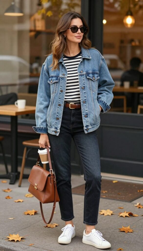 1. Classic Denim on Denim with a Twist
