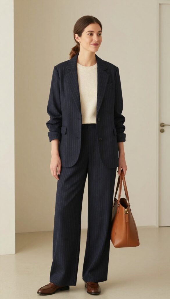 5. Pinstripe Suit with a Twist