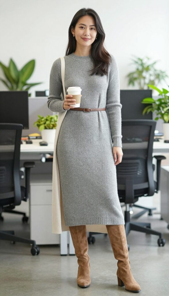 4. The Sweater Dress for Cozy Comfort
