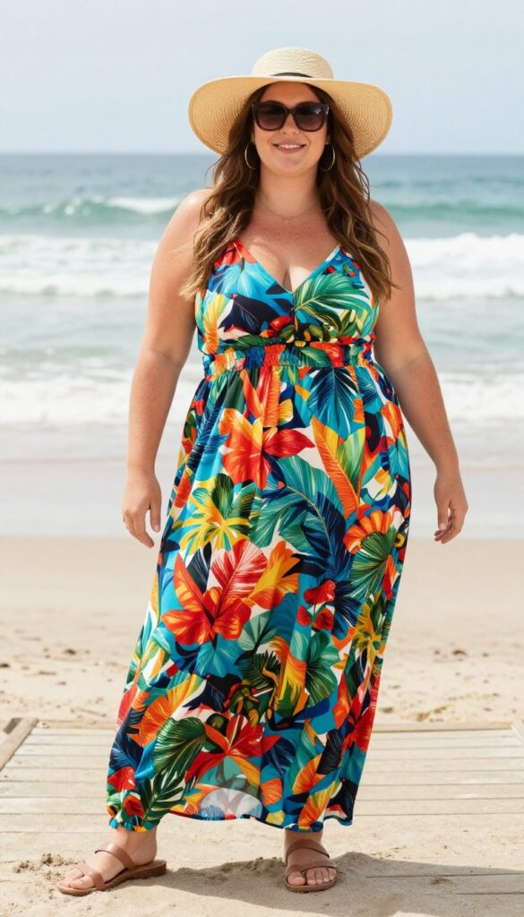 9. The Maxi Dress + Straw Hat
