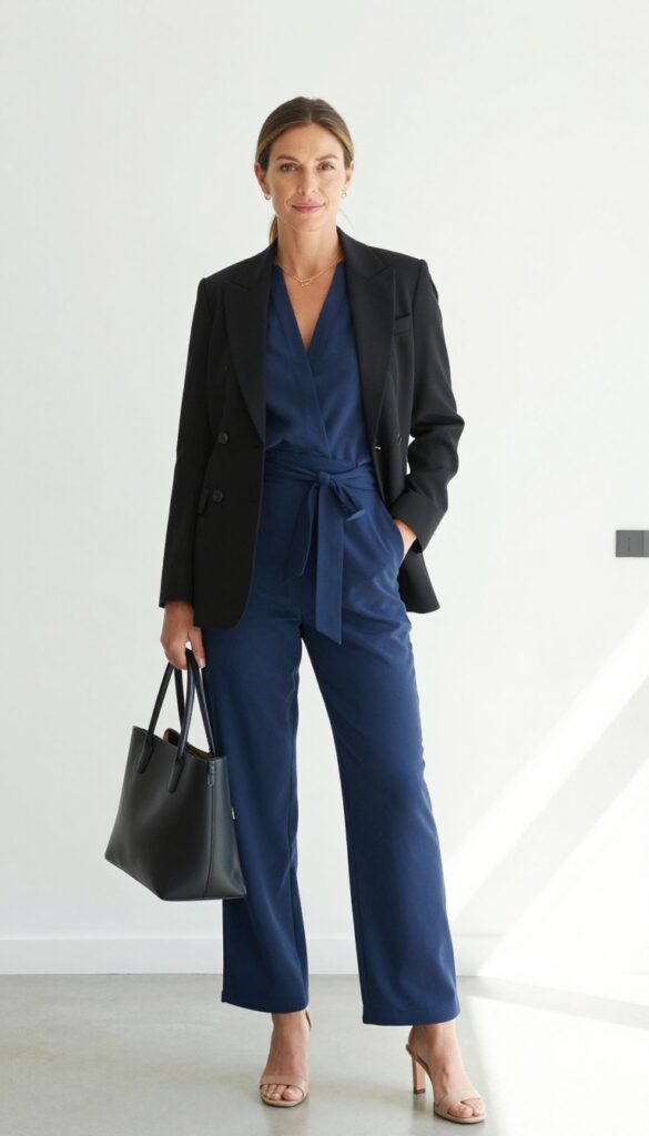7. Wide-Leg Jumpsuit with a Blazer