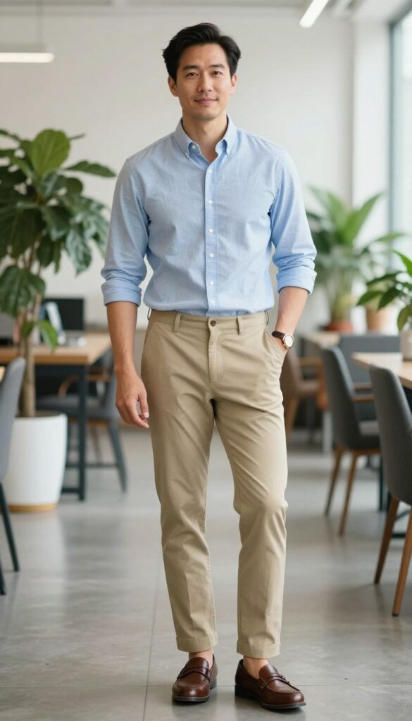 1. The Classic Oxford and Chinos Combo