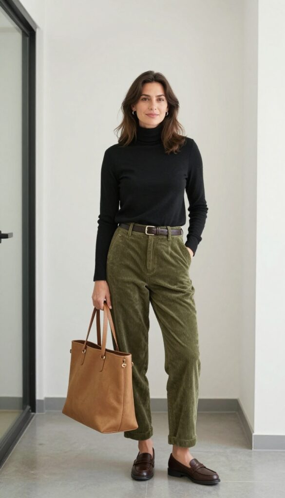 13. The Corduroy Pants with a Turtleneck