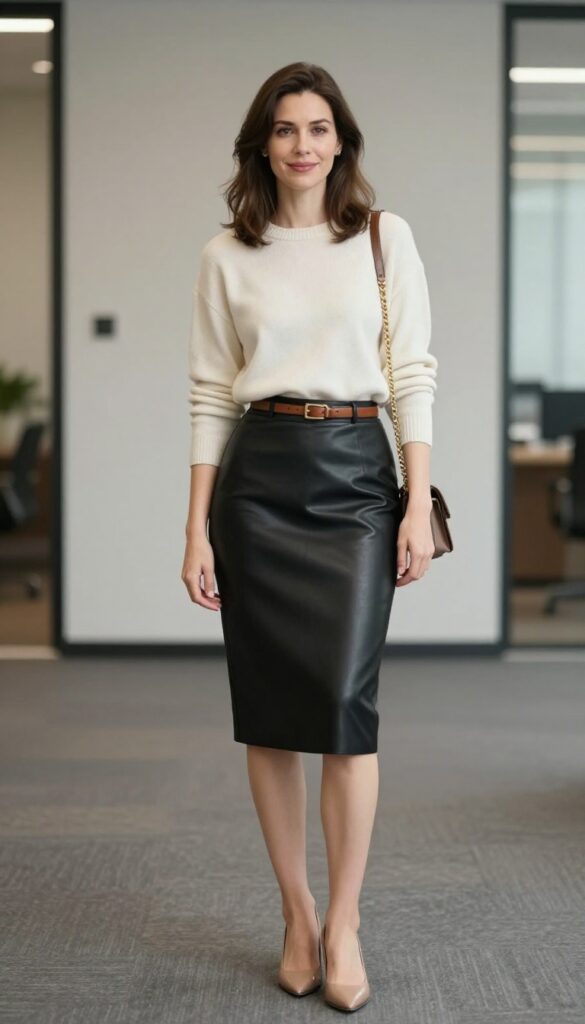 7. The Pencil Skirt and Sweater Set