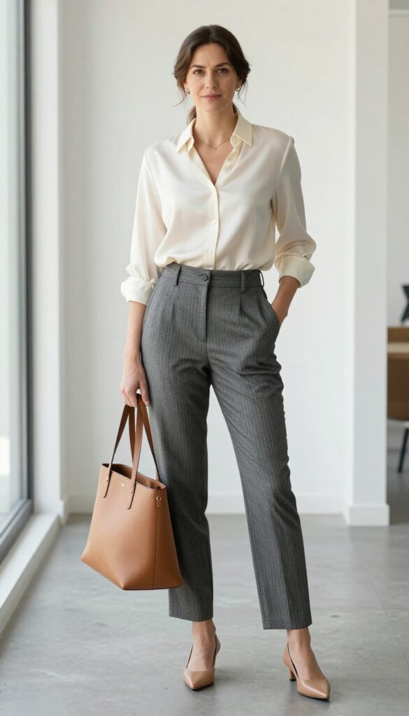 8. Patterned Trousers + a Solid Top