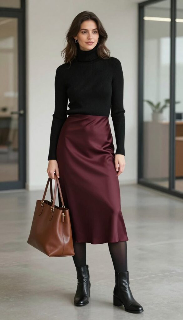 6. Turtleneck Under a Slip Dress