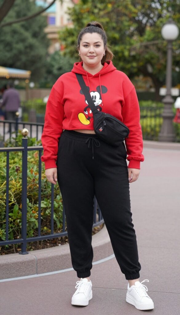 4. Joggers with a Cropped Hoodie and Sneakers