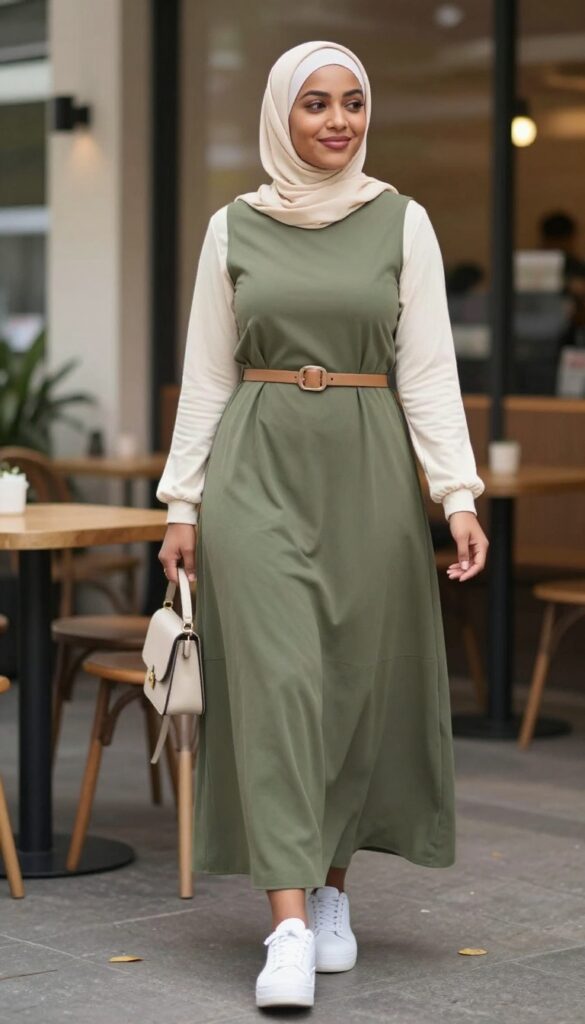 15. Layered Dress with a Belt