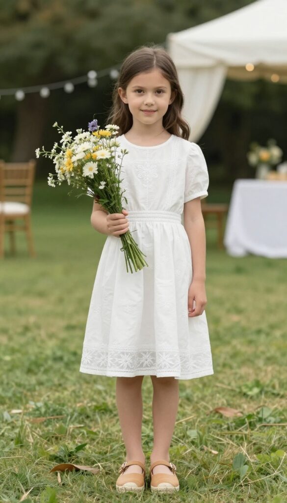 9. Embroidered Dress with Espadrilles