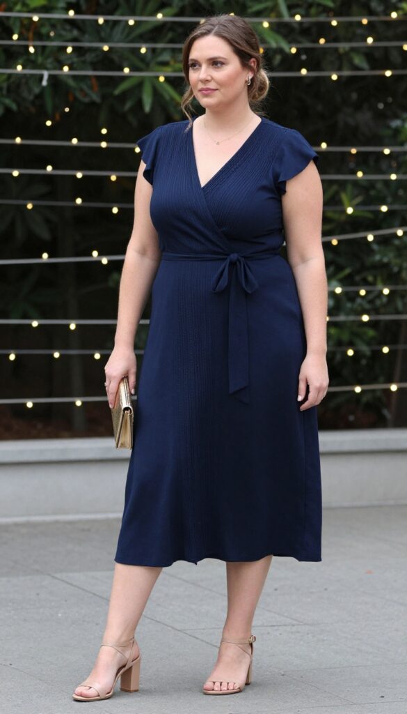 5. Wrap Dress with Vertical Details