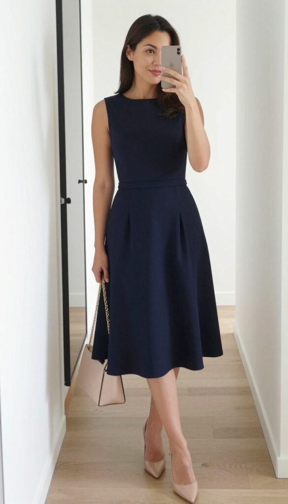 5. The Fit-and-Flare Dress with a Pencil Skirt Silhouette