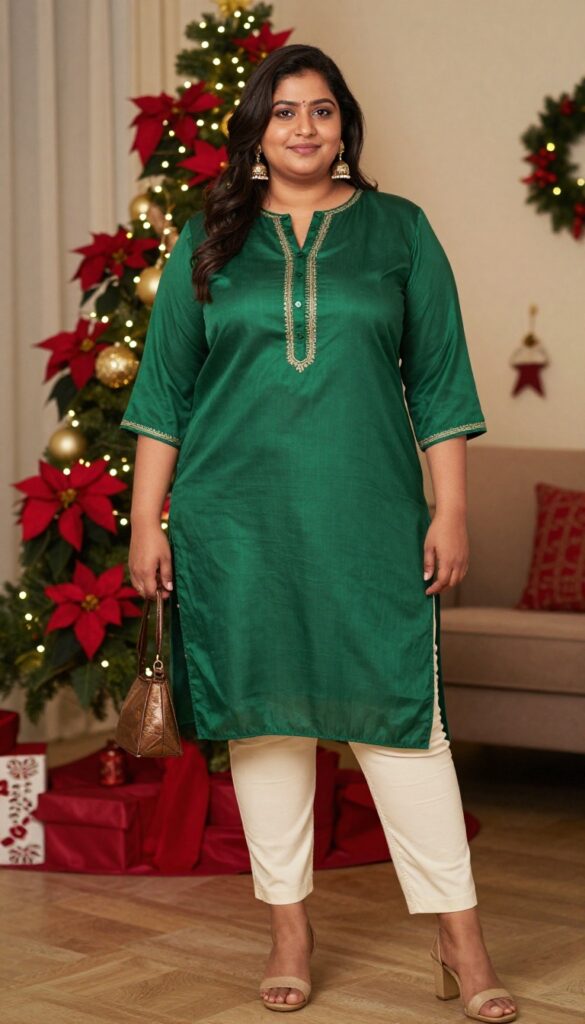 12. Straight Kurta with Cigarette Pants