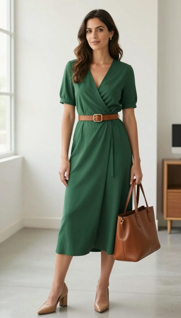 2. Wrap Dress with Statement Belt