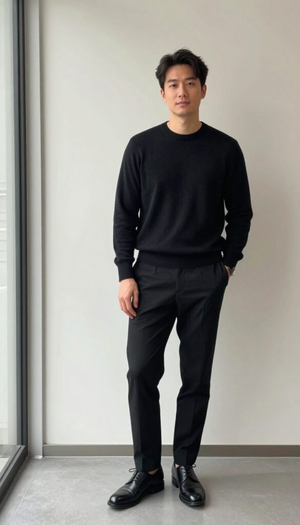 2. The Minimalist All-Black Ensemble