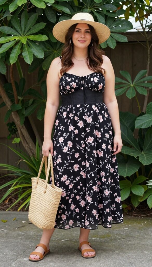 2. Corset Over a Flowy Maxi Dress