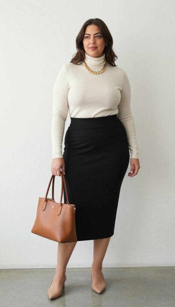 7. Pencil Skirt + Fitted Sweater