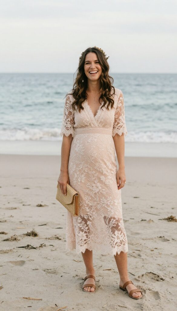 3. Bohemian Floral Lace Shift Dress