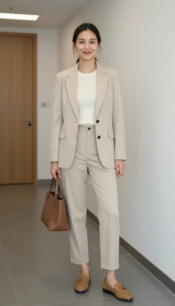 6. The Relaxed Blazer with Straight-Leg Jeans