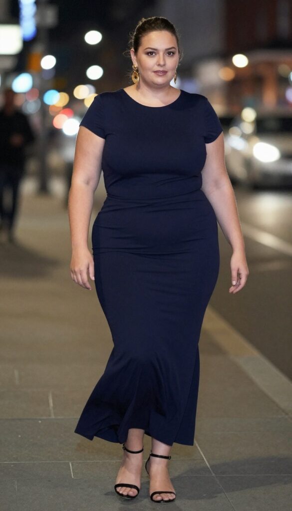 14. Mermaid Hem Dress for a Glamorous Evening Shoot