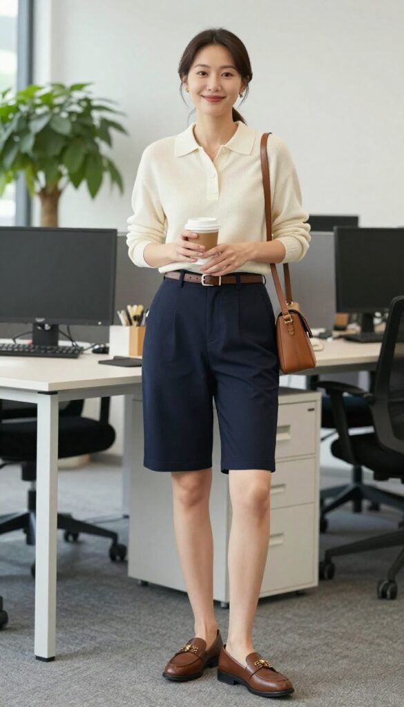 8. The Knit Polo and Tailored Shorts