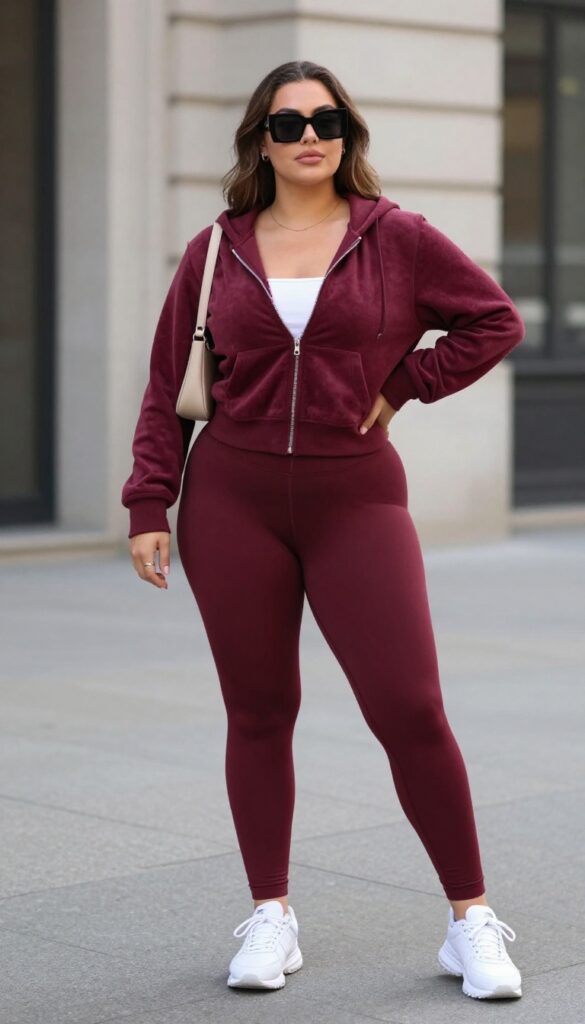 11. Velour Zip-Up with Matching Leggings