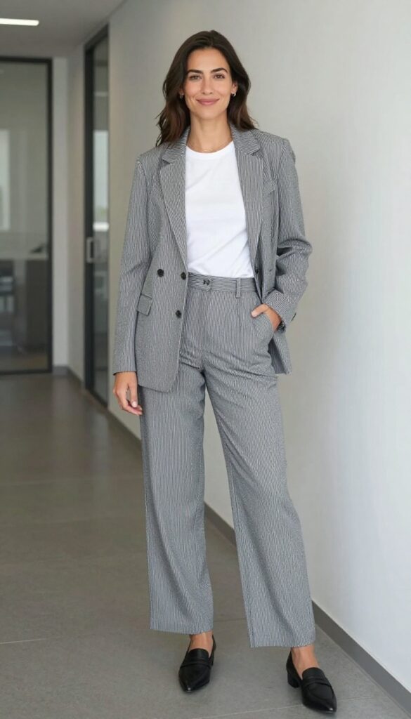 2. Pinstripe Power Suit