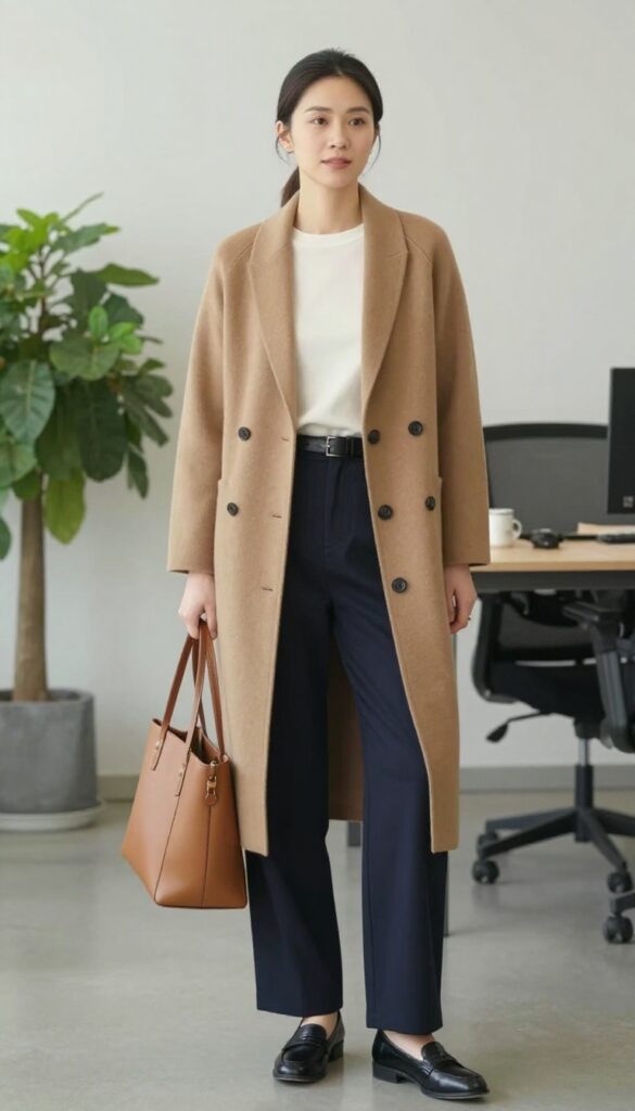 14. Cardigan as a Top with Trousers