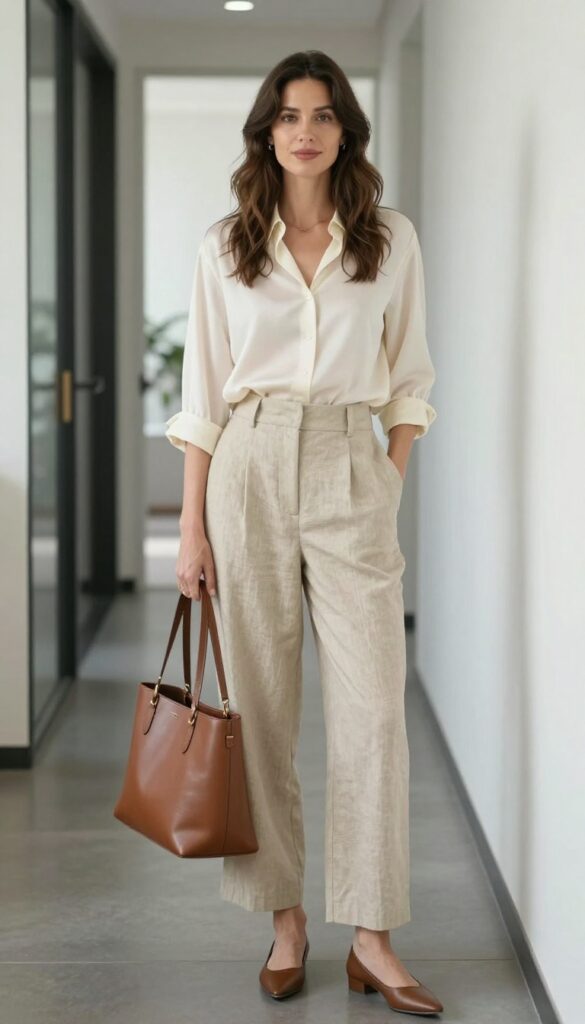 6. The Wide-Leg Crop Pant and Blouse