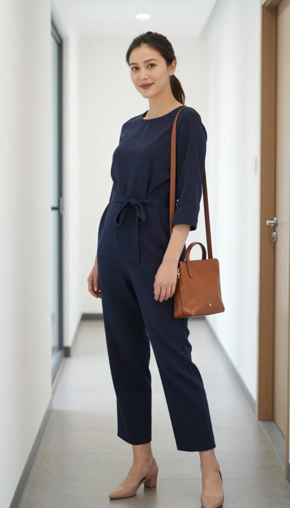 6. Jumpsuit with a Belted Waist