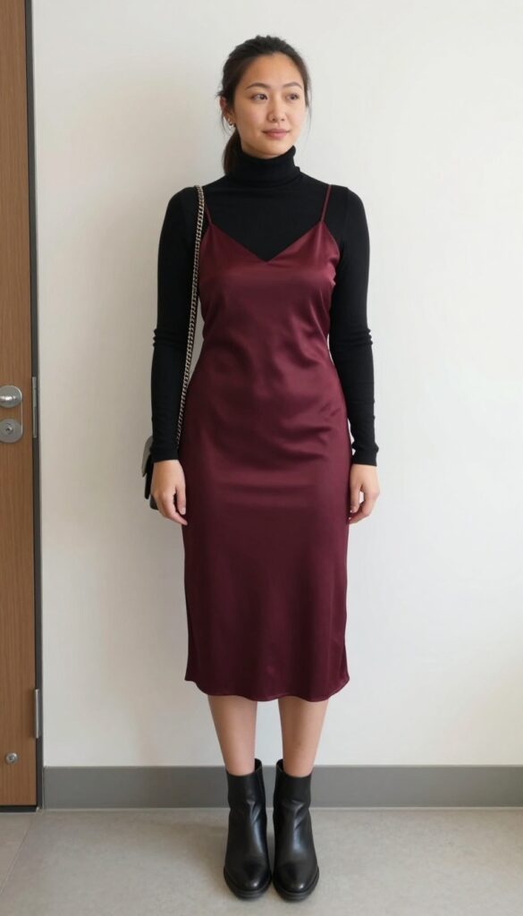 12. The Slip Dress with a Turtleneck Underneath