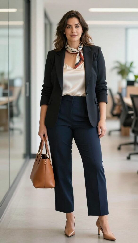 1. The Power Blazer with Wide-Leg Trousers